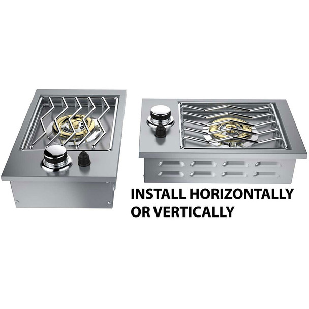 Sunstone Drop-In Gas Single Side Burner w/Removable Lid