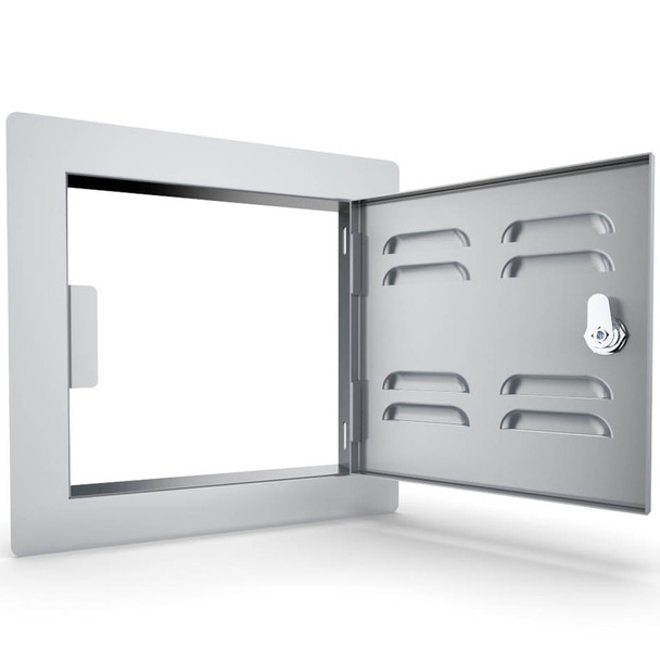 Sunstone Classic Series 12-Inch Stainless Steel Right-Hinge Vented Single Access Door