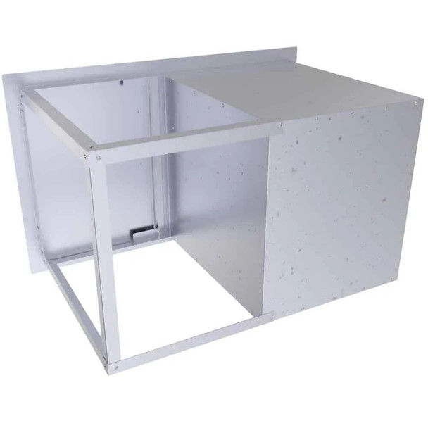 Sunstone Grills Classic Series 36-Inch Stainless Steel Flush Mount Right-Hinged Access Door & Double Drawer Combo-Back Side View