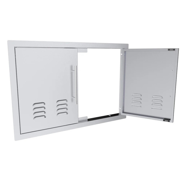 Sunstone Texan Series 36-Inch Stainless Steel Vented Double Access Door-Open-Door-View