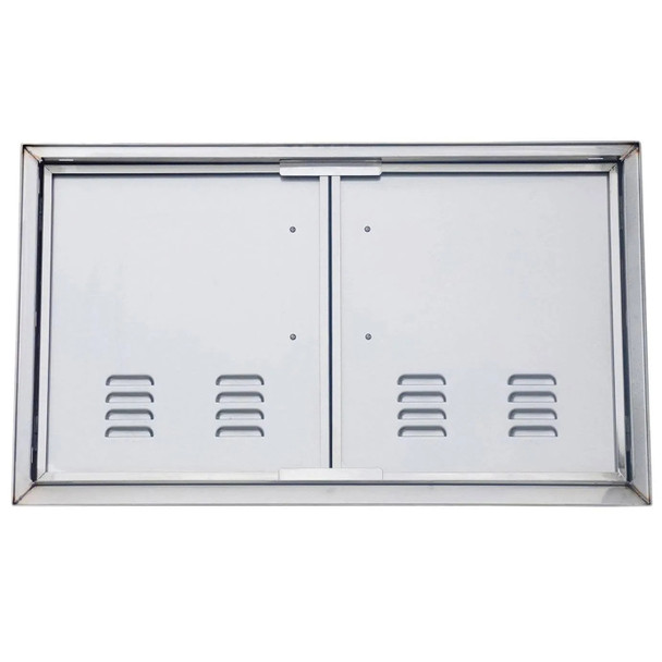 Sunstone Grills Signature Series 42-Inch Stainless Steel Beveled Frame Vented Double Access Door-Back-View
