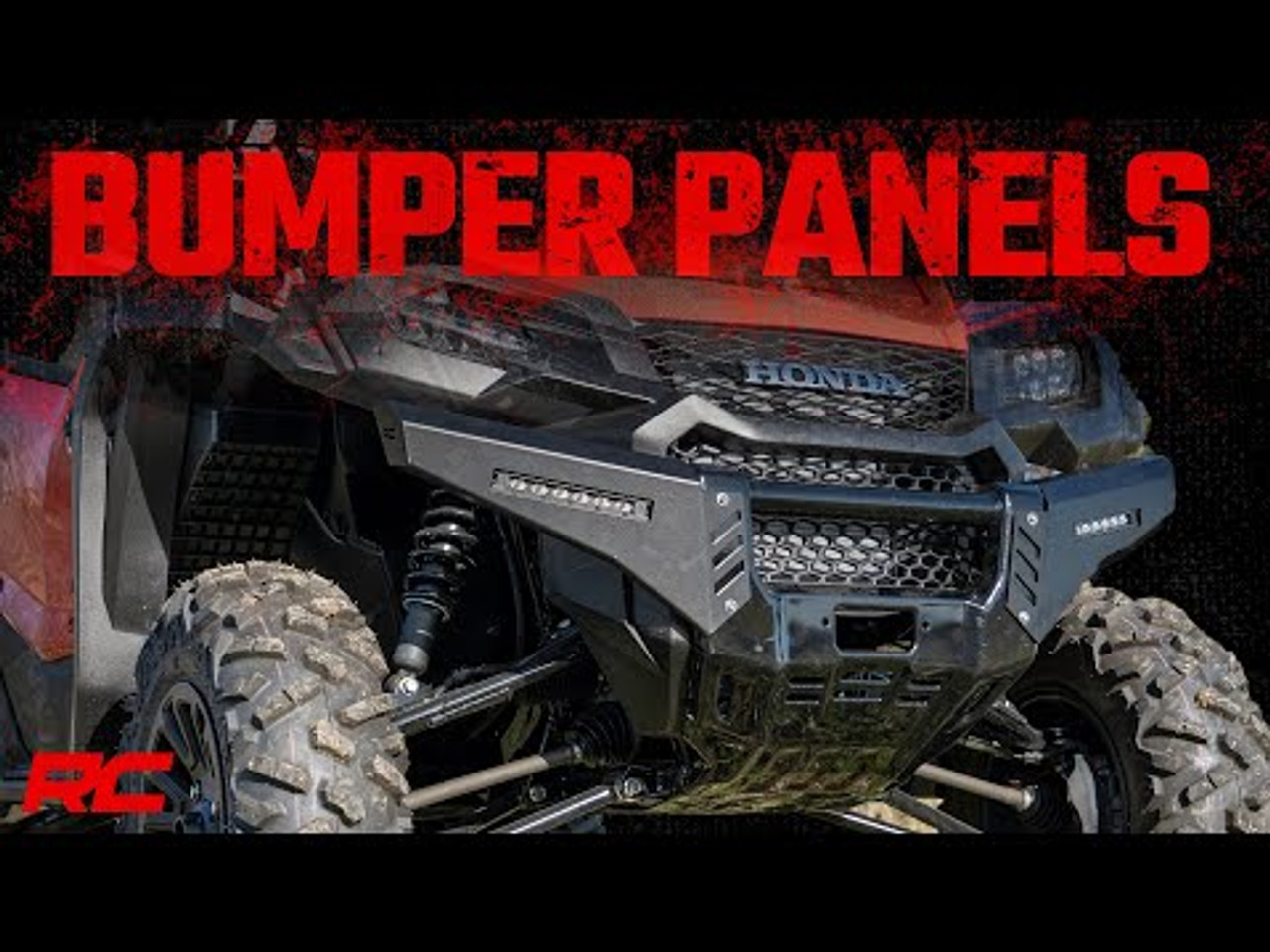 Honda Front Bumper Panels w/ 6.0 Inch LED Light Bars 16-20 Pioneer 1000 w/ Factory Stinger Rough Country