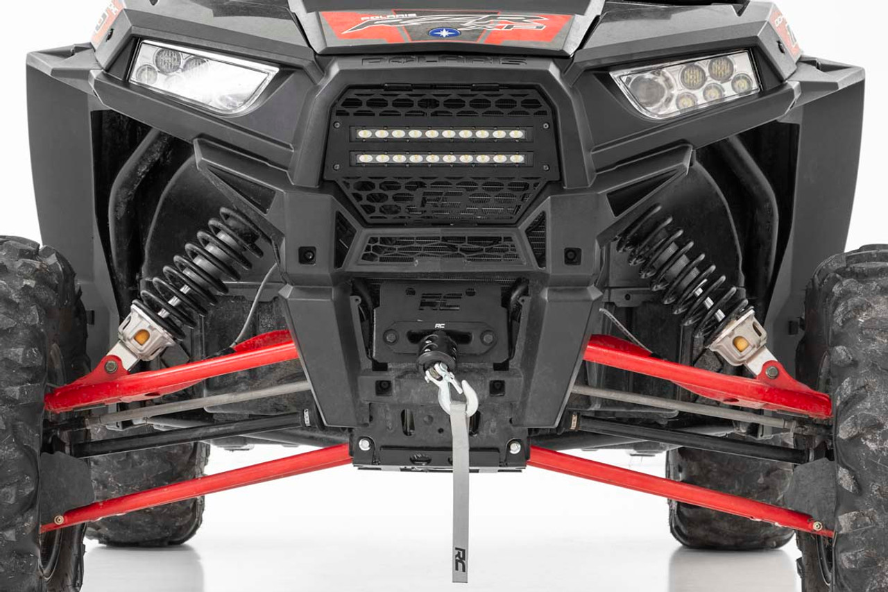 Polaris RZR Dual 10 Inch Slimline LED Grille Kit For 14-Pres RZR 1000XP/1000S Rough Country