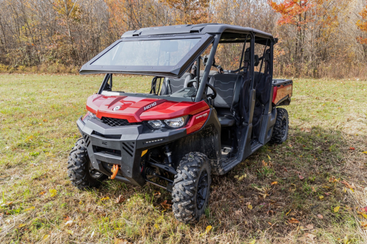 ROUGH COUNTRY FLIP GLASS WINDSHIELD POWER CAN-AM DEFENDER 4WD (16-22)