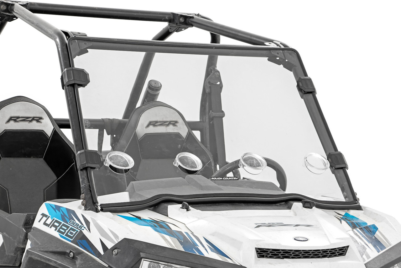 Polaris Scratch Resistant Vented Full Windshield without Factory Plastic Visor 16-18 Polaris RZR 900/1000XP Turbo Rough Country