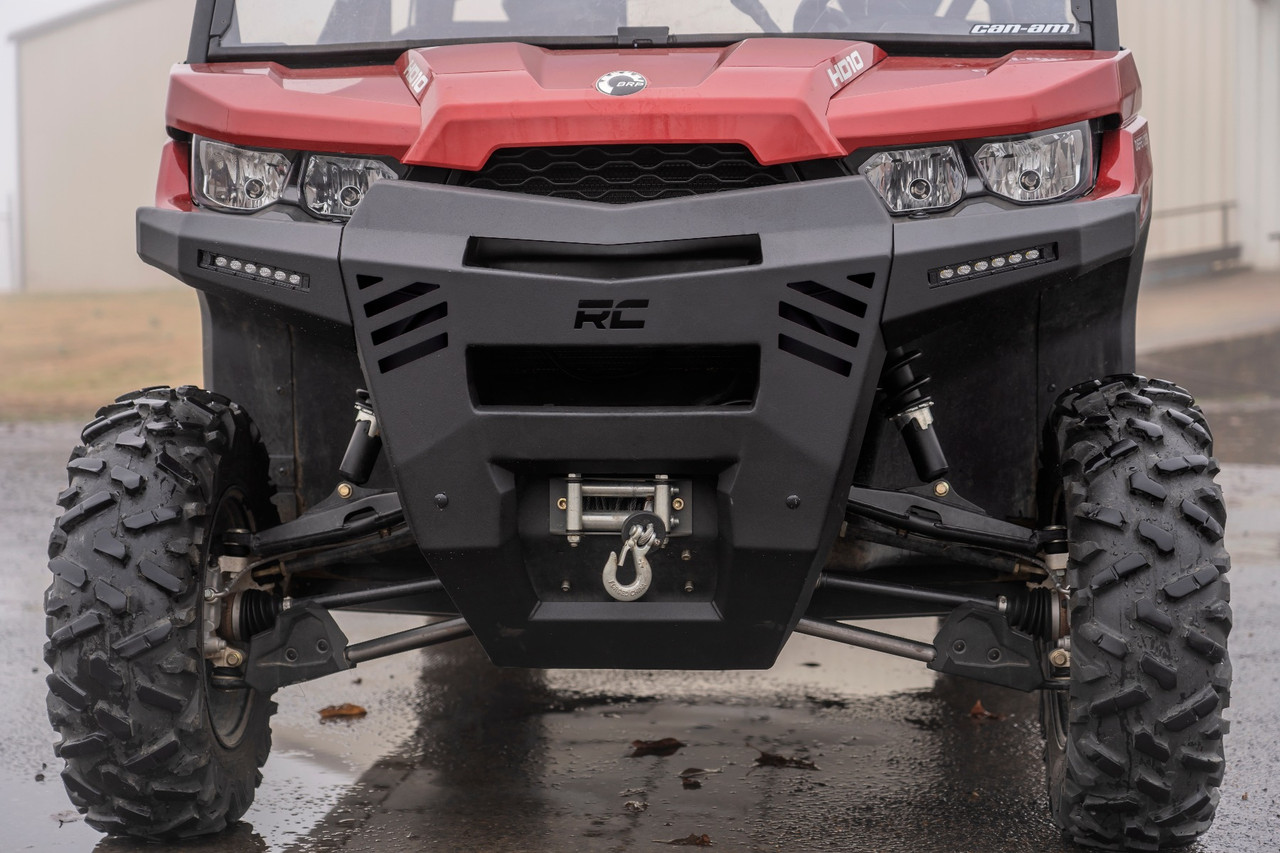 16-19 Can-Am Defender Front Bumper w/ 6 Inch and 12 Inch LEDs Rough Country