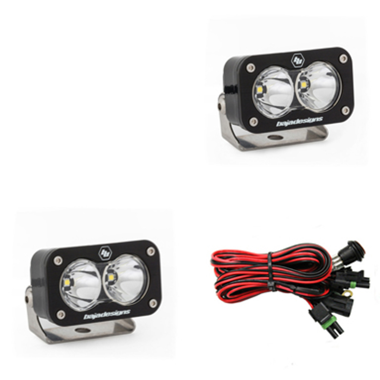LED Light Pods Spot Pattern Pair S2 Pro Series Baja Designs