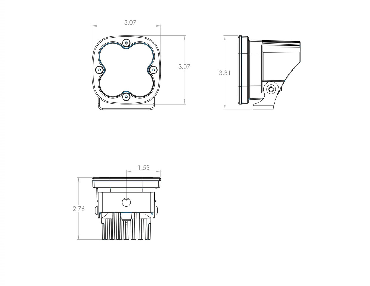 LED Light Pods Wide Cornering Pattern Pair Squadron Pro Series Baja Designs