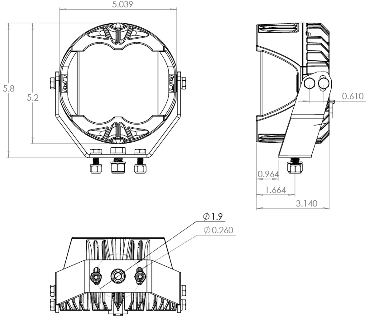 LP4 Pro LED Spot Clear Lens Pair Baja Designs