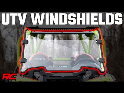 Vented Full Windshield Scratch Resistant 15-22 Kawasaki Mule Pro-FX Rough Country