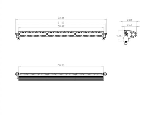 30 Inch LED Light Bar Amber Driving Combo Pattern S8 Series Baja Designs