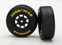 Traxxas Tires and wheels, assembled, glued (8-spoke wheels, blac