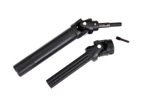 Traxxas Driveshaft assembly, front or rear, Maxx Duty (1) (left or right) (fully assembled, ready to install)/ screw pin (1) (for use with #8995 WideMaxx suspension kit)