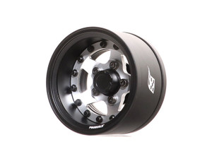 ProBuild™ 1.55" SV5 Adjustable Offset Aluminum Beadlock Wheels (2) Matte Black/Flat Silver