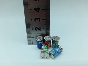 Set of (5) 1/10 soft drink cans (CBG-1)