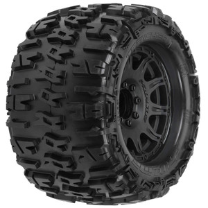 1/8 Trencher X F/R 3.8" MT Tires Mounted 17mm Black Raid (2)