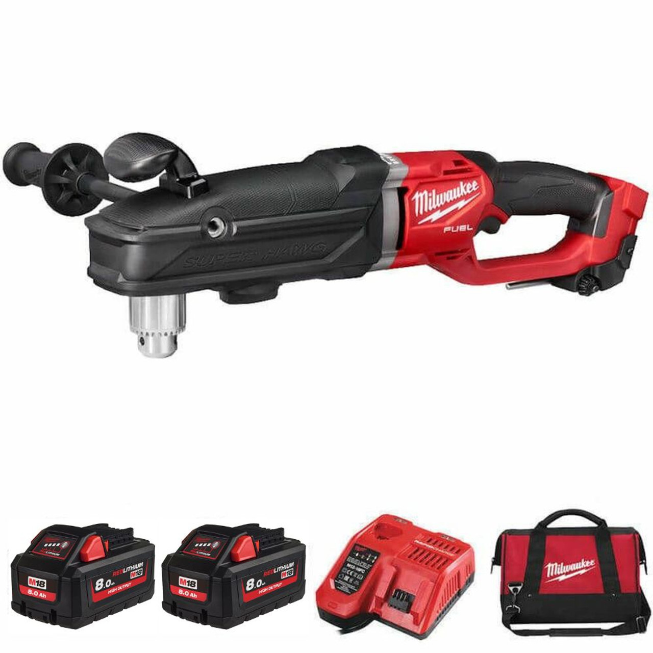 Milwaukee Tool M18 FUEL 18V Cordless HOLE HAWG 1/2-inch Right Angle Drill  (Tool Only)