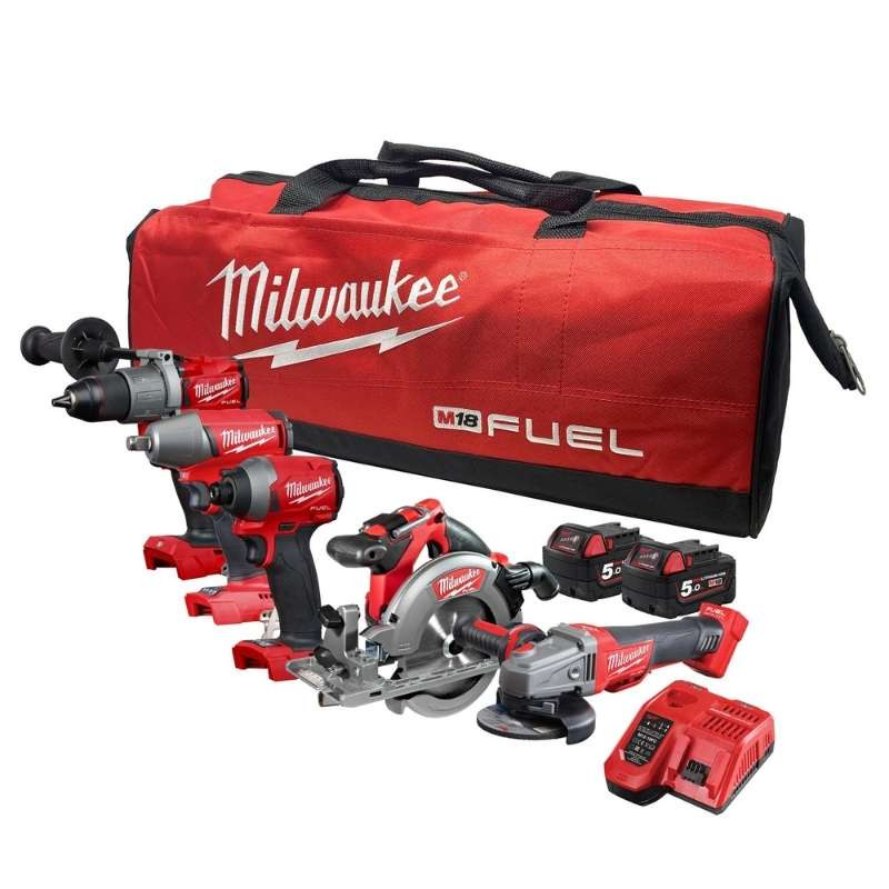 Milwaukee M18 FUEL 5 PIECE POWER TOOL 