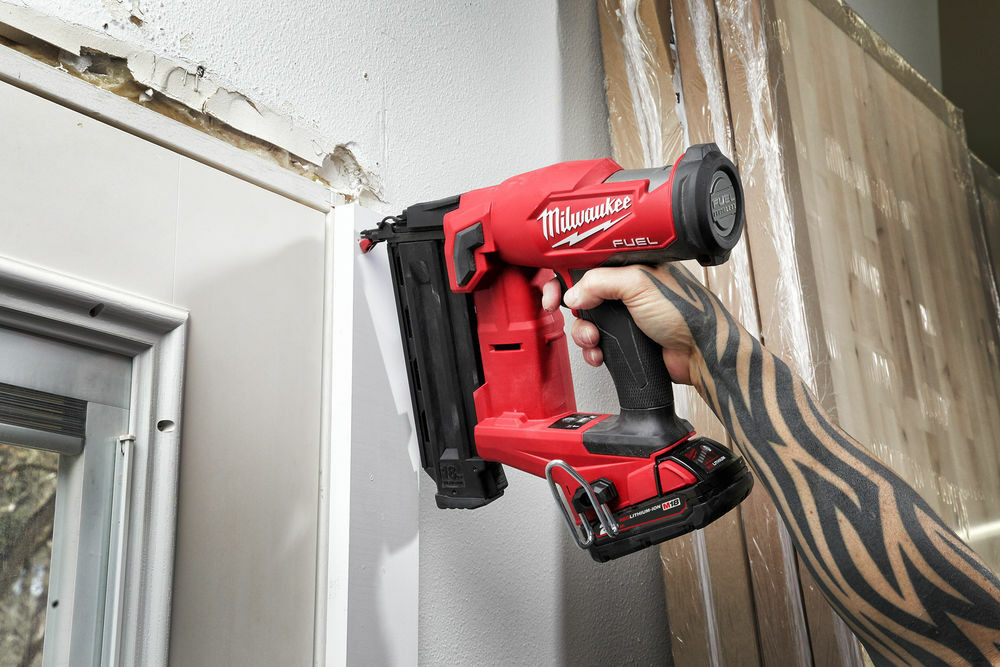 M18 Battery Operated Trim Nailer Milwaukee M18 FUEL 18 Gauge Brad