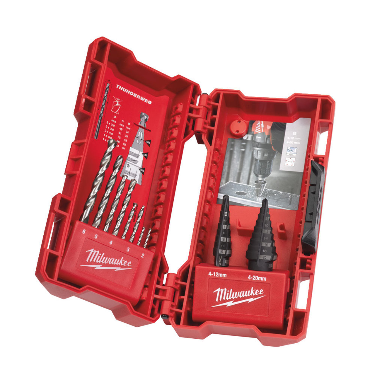 MILWAUKEE 10 PIECE STEP DRILL & METAL DRILL SET 48899350 | ToolForce