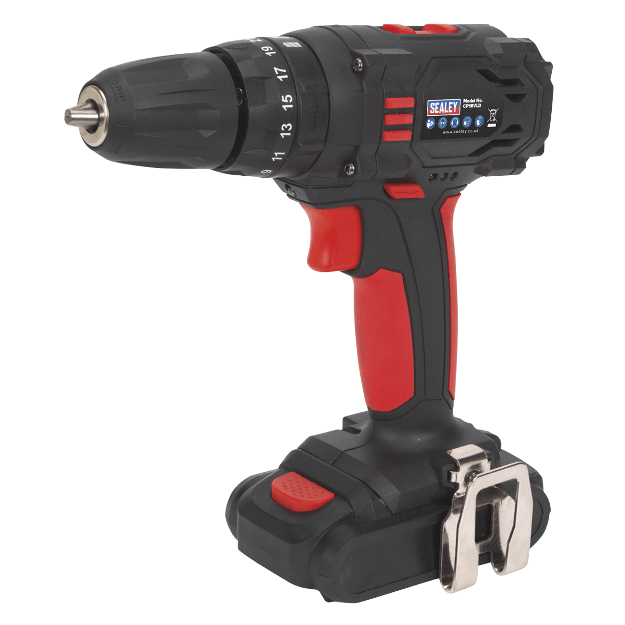Silverline 18V Combi Hammer Drill 10mm Keyless Chuck with Battery and Charger 