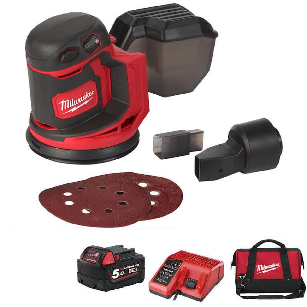 MILWAUKEE M18BOS125 501X M18 RANDOM ORBITAL SANDER KIT ToolForce