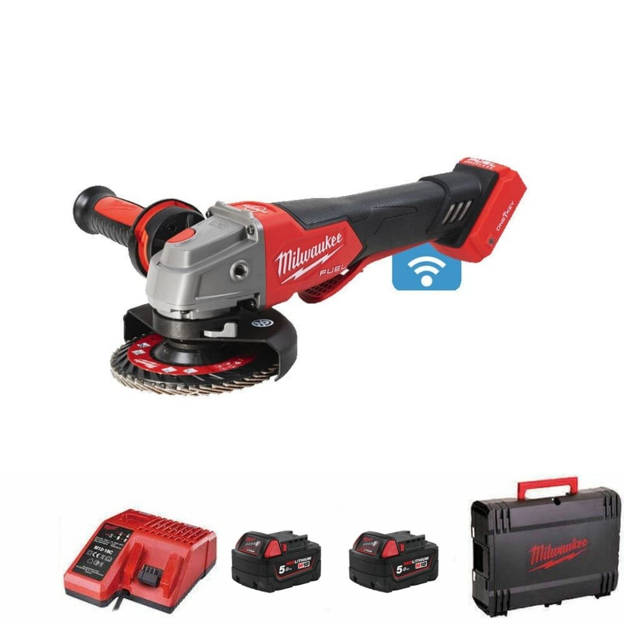 Milwaukee M18 FUELONE KEY 115 MM BRAKING ANGLE GRINDER WITH PADDLE