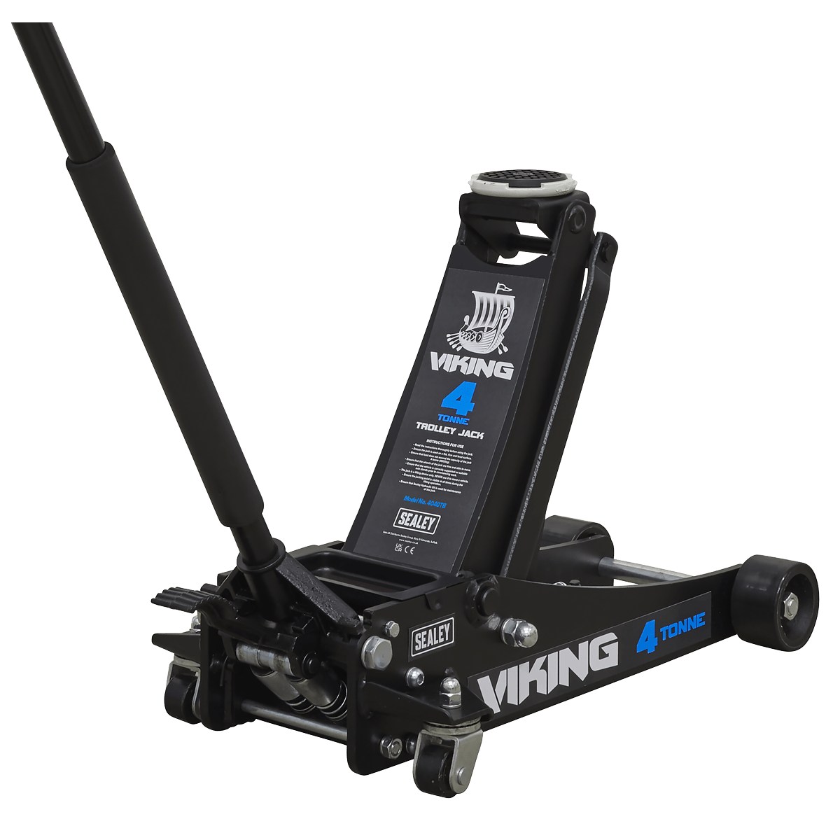 Sealey Viking Tyre Bay Trolley Jack 4tonne Low Entry with Rocket