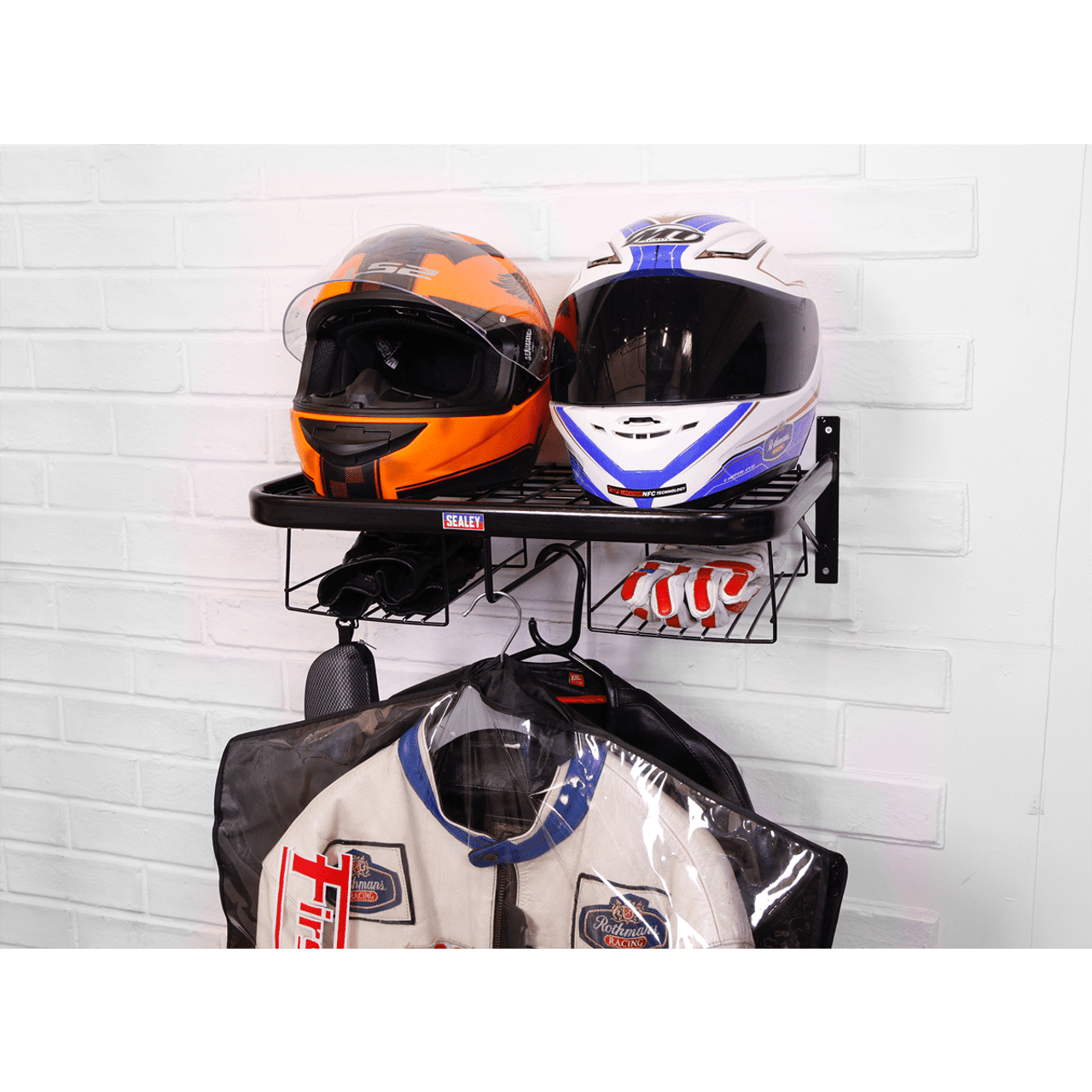 Motorbike online helmet storage