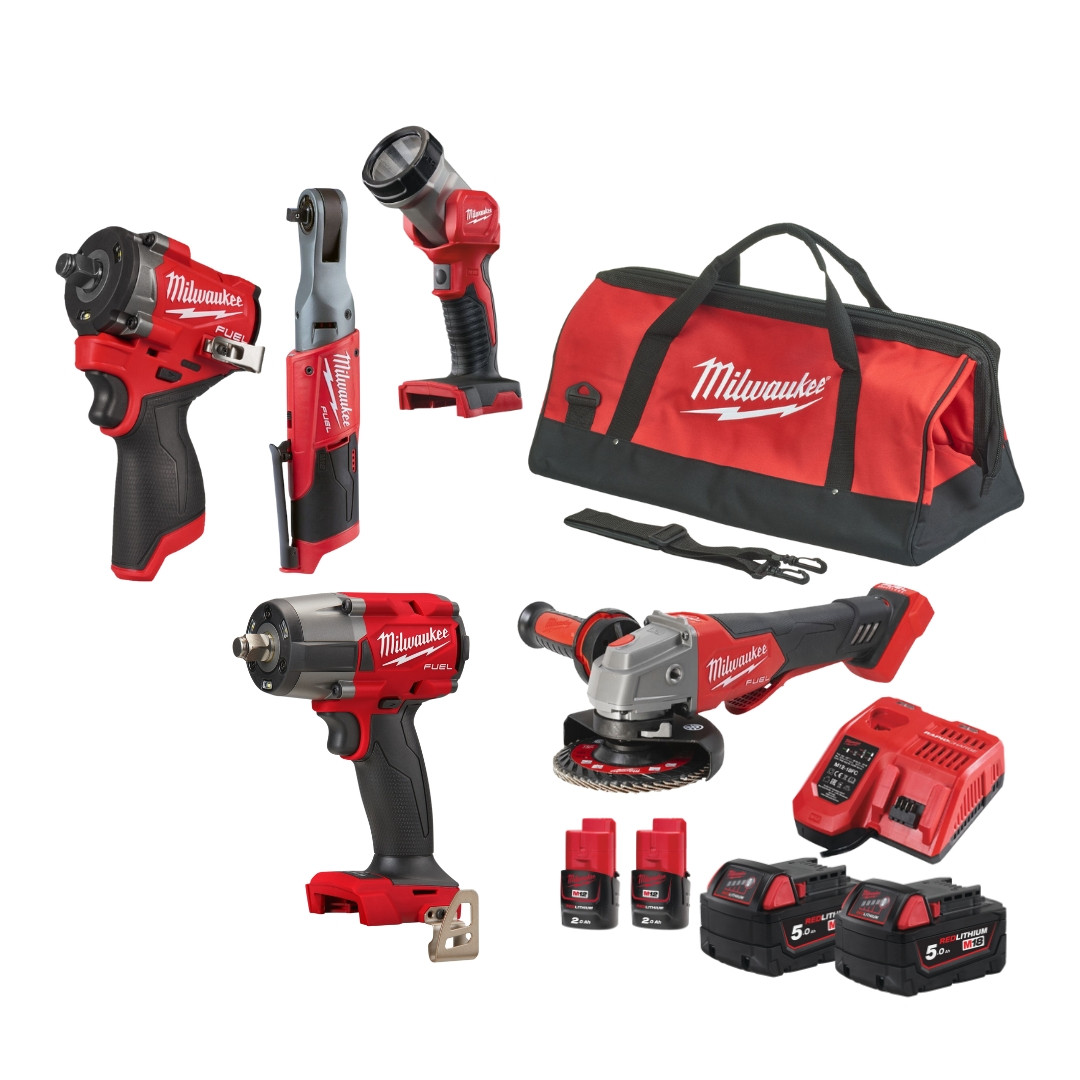 Milwaukee Mechanic's Piece Power Tool Kit MIL5PKTF-M18302-M12202