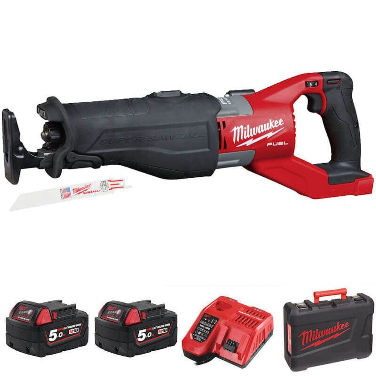 Milwaukee M18FRAD2-502X Right Angle Drill 2-18v-5Ah REDLITHIUM Batteries