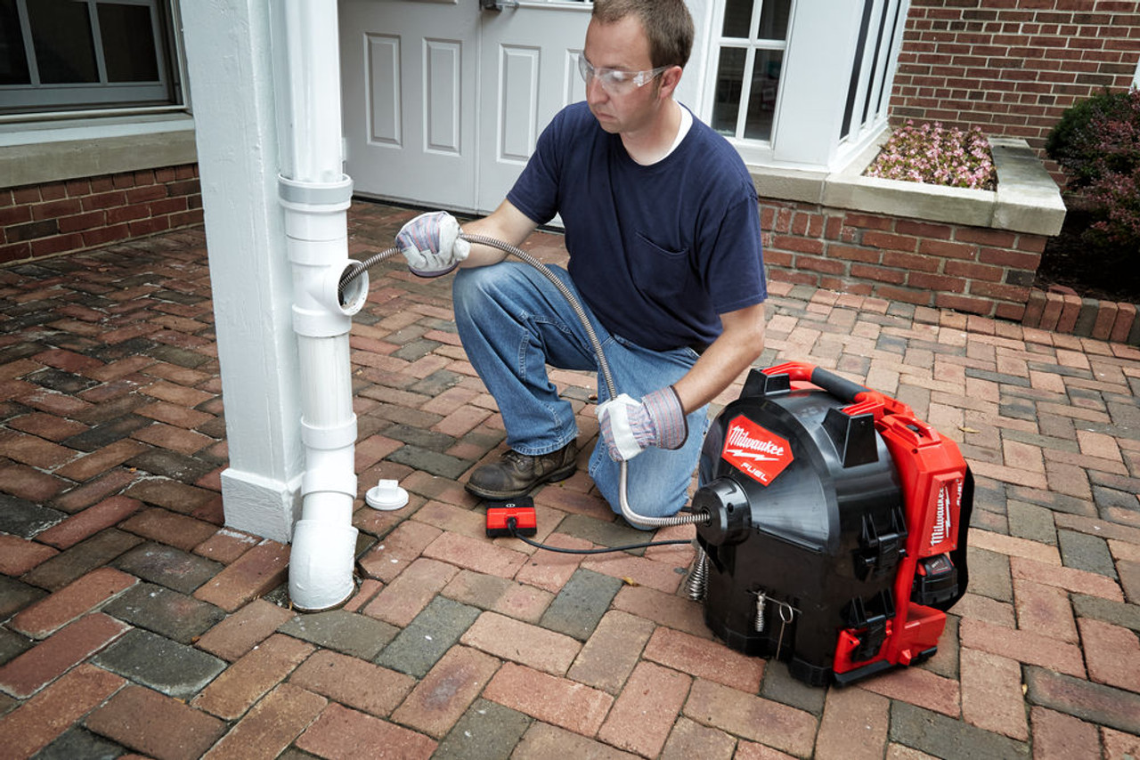 MILWAUKEE - M18 FFSDC10-0 - Standing drain cleaner with spiral 10 mm, 18 V,  FUEL™, without equipment