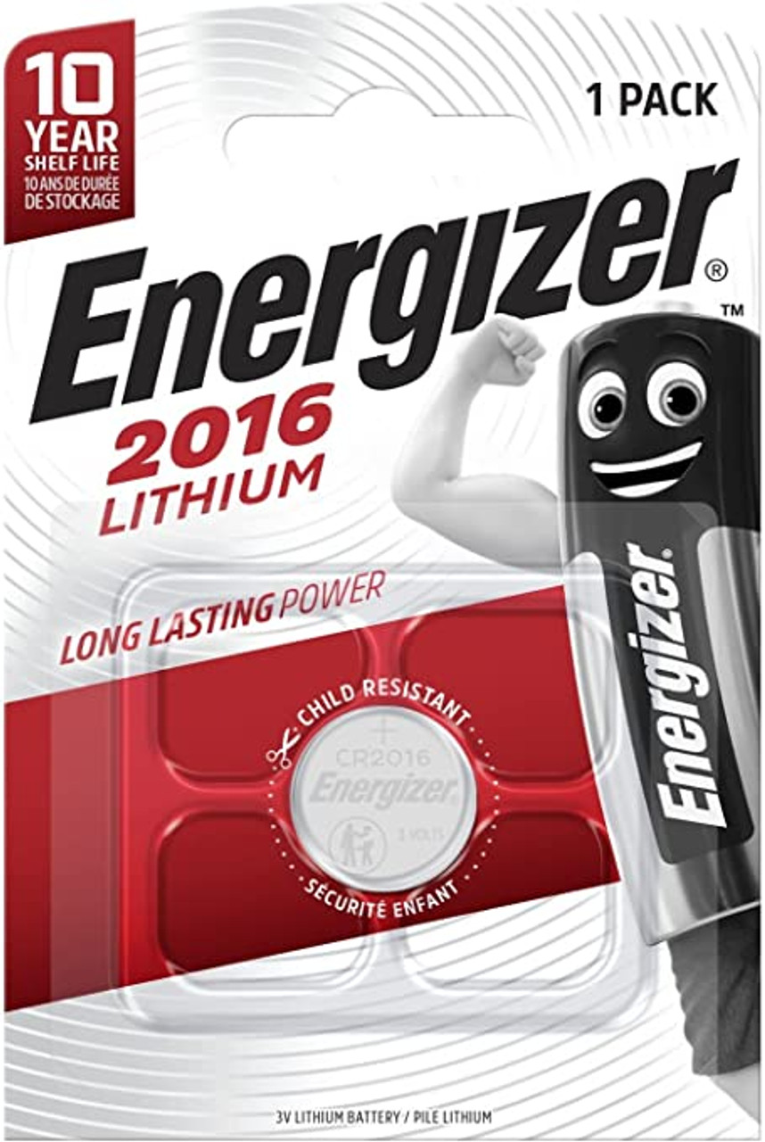 Energizer CR2016 3V Lithium Coin Battery - 5 Pack + FREE SHIPPING