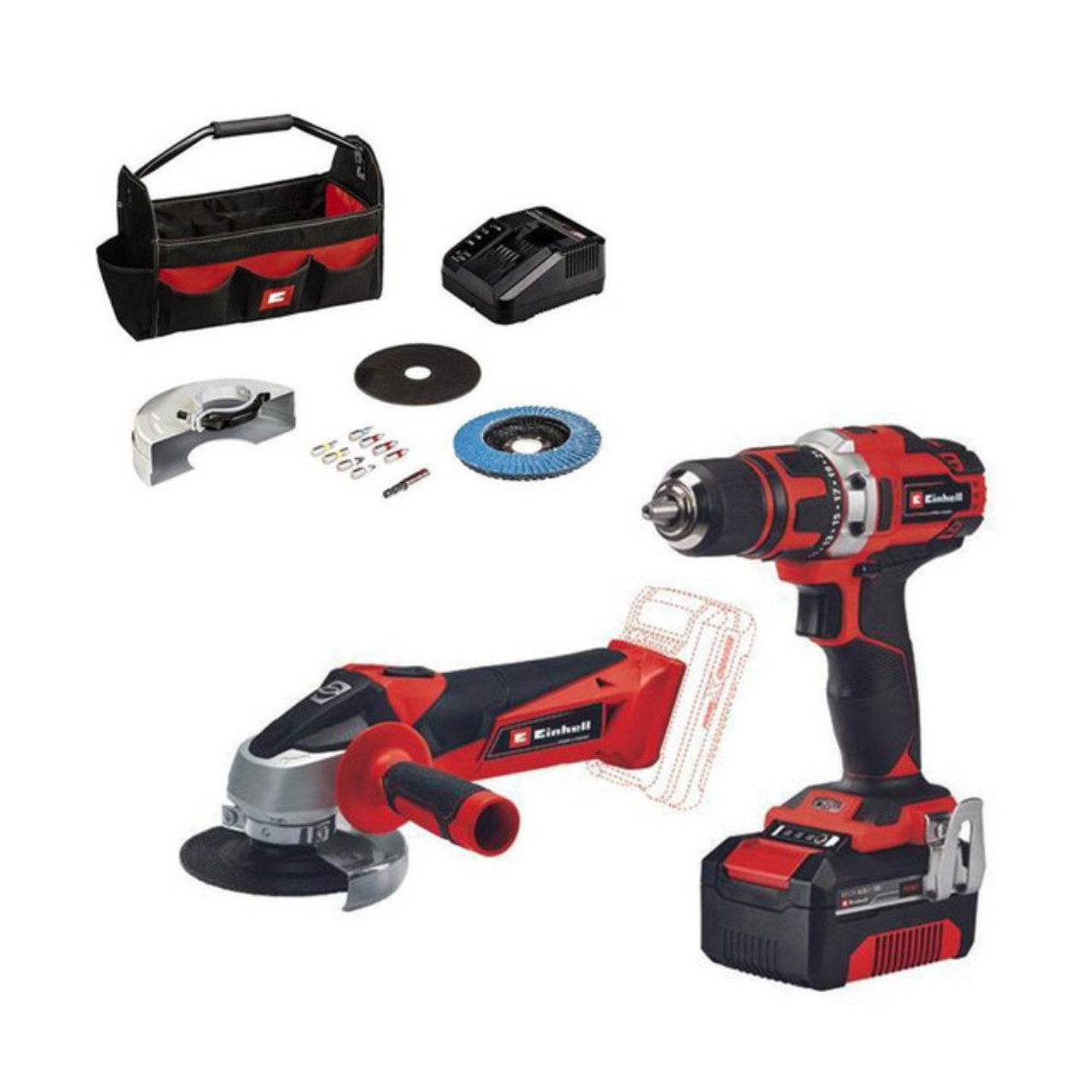 Einhell 18v Power X-Change Cordless Drill & Angle Grinder Twin Pack 4257240