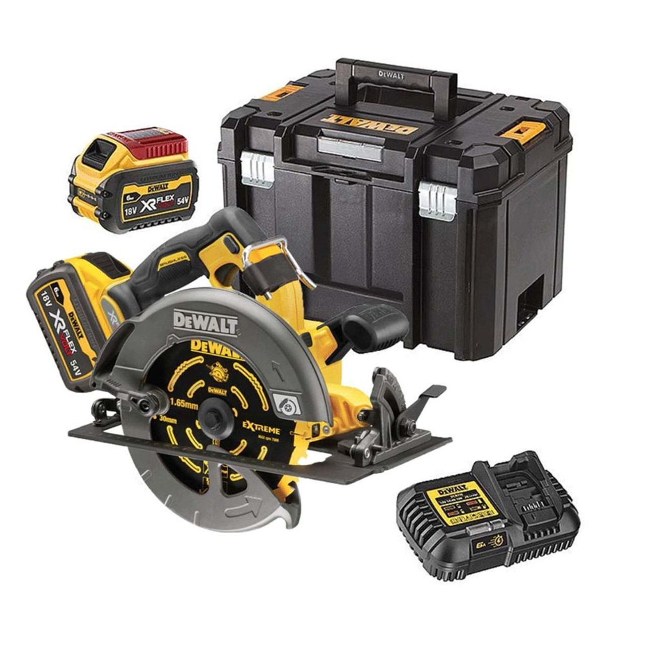 DeWalt DCS578T2 GB 54V FlexVolt Cordless 190mm Circular Saw Kit