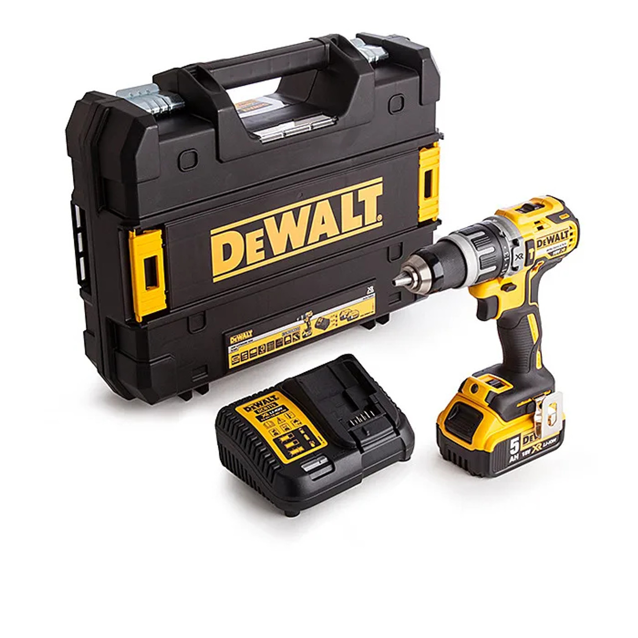 DeWalt 18v XR Brushless Combi Drill Kit DCD796P1 GB Toolforce.ie