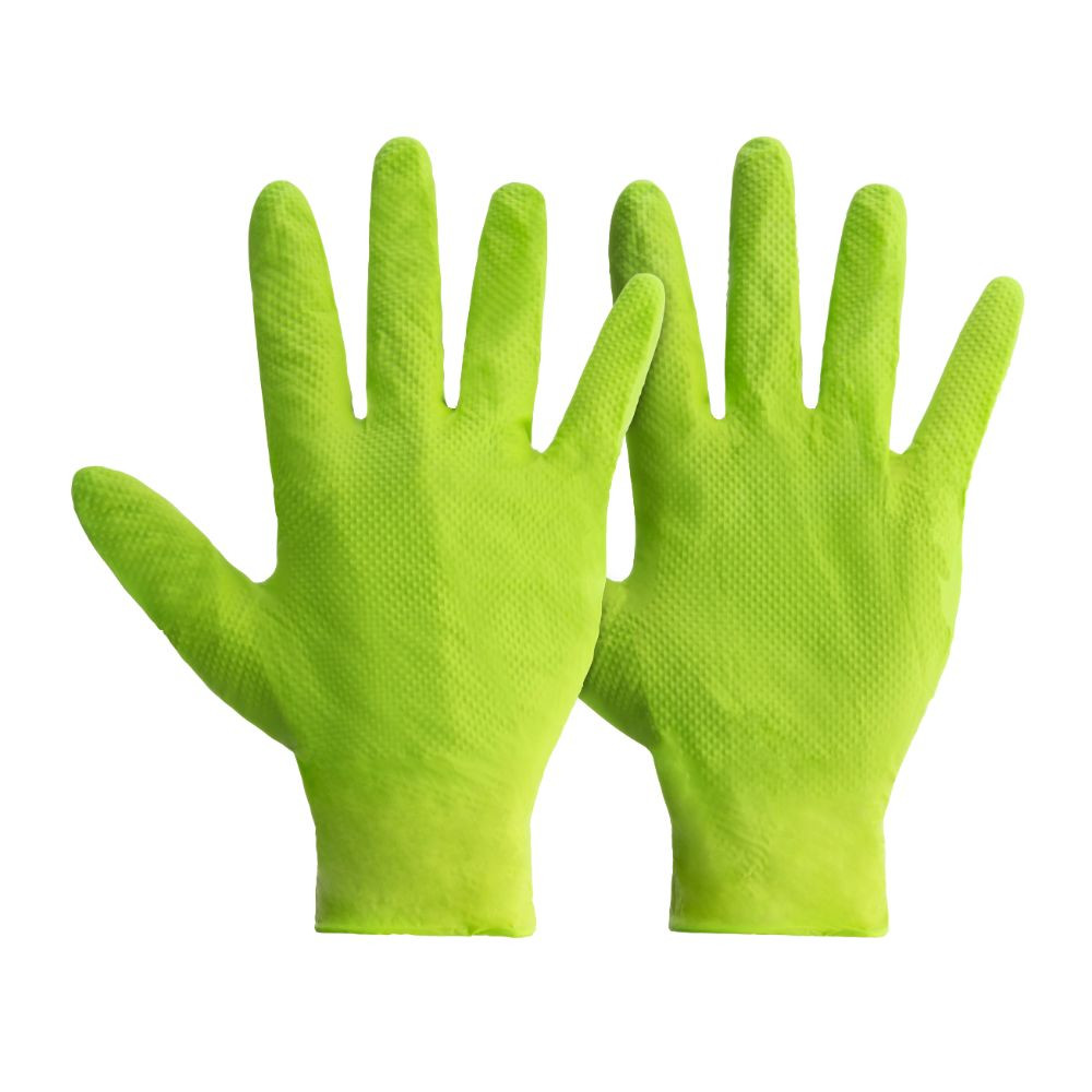 Mercator PRO Ideall Grip, Green Colour Nitrile Glove Toolforce.ie