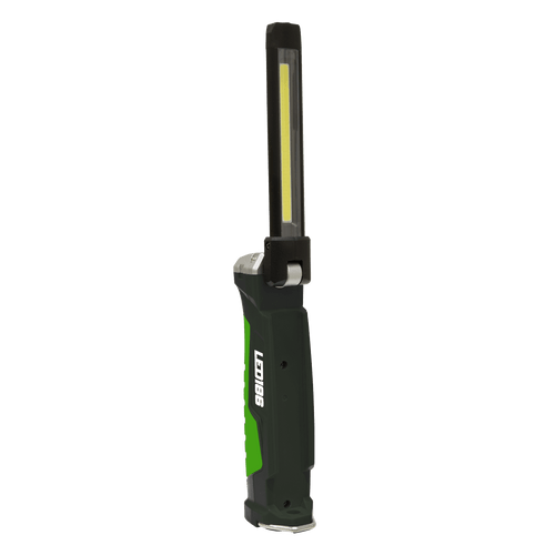 Rechargeable Slim Folding LED Torch SEALEY LED186 | Features 1 COB LED, which produce up to 550 lumens and a 1W SMD LED on the end for use as a directional torch. | toolforce.ie
