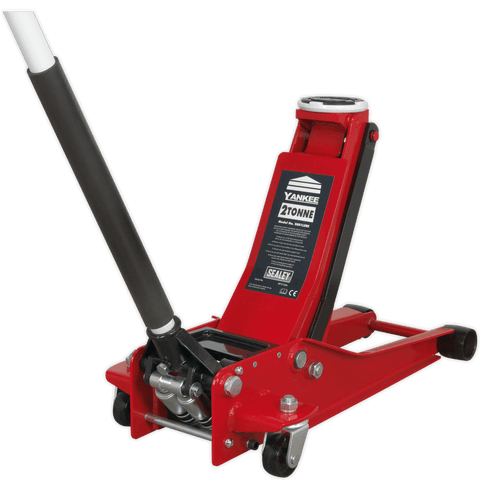 2 Ton Trolley Jack Low Entry Rocket Lift Red 2001LERE
 | Heavy-duty steel chassis provides stability and endurance.