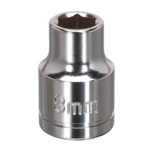 Siegen WallDrive® Socket 8mm 3/8"Sq Drive S0576 | High grade carbon steel socket. | Hardened and tempered for added strength. | toolforce.ie
