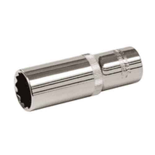 Silverline Deep Socket Set 1/2" Metric 7pce 569414 | Deep 1/2" Drive 12-point bi-hex socket for fast, accurate location to the fastener. | toolforce.ie