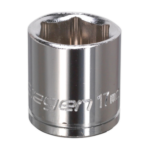 Sealey Siegen WallDrive® Socket 17mm 3/8"Sq Drive S0584 | Hardened and tempered for added strength. | toolforce.ie