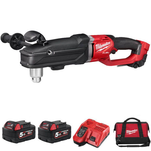 MILWAUKEE M18 Fuel SUPER HAWG RIGHT ANGLE BATTERY POWER DRILL M18FRAD2-502X