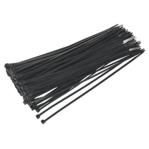 Cable Tie 300 x 4.4mm Black Pack of 100 | Ties manufactured from nylon 66 making them heat resistant over the temperature range -40°C to +85°C. | toolforce.ie