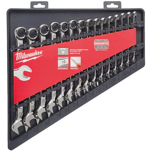 MILWAUKEE 15 PIECE METRIC COMBINATION SPANNER SET