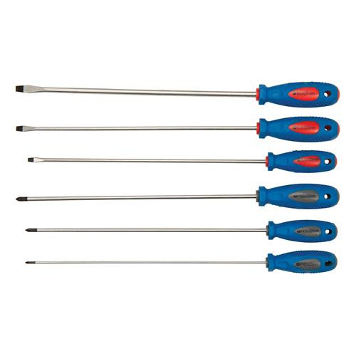 Silverline Extra-Long Screwdriver Set 6pce 909067 | The perfect set for accessing recessed screws in those hard to reach areas. | toolforce.ie