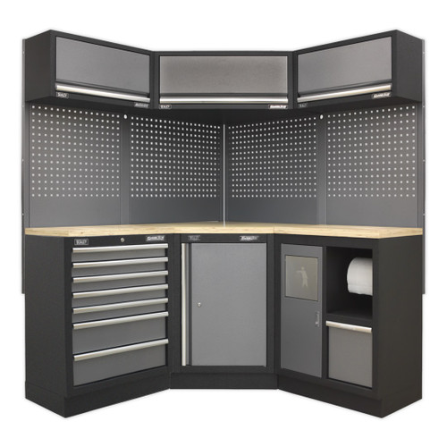 Sealey Corner Modular Tool Storage System APMSSTACK08W | Tough and durable construction with a hammered metal finish. | toolforce.ie