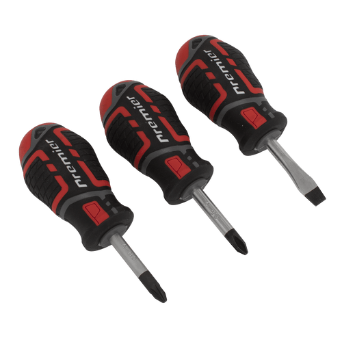 Screwdriver Set 3pc GripMAX® Stubby AK4328 | This 3pc set is ideal for professional use and in particular for difficult to reach areas. | toolforce.ie