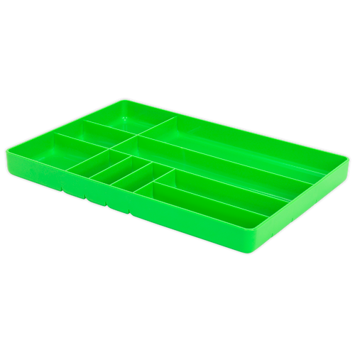 SEALEY Tool & Parts Organiser Hi-Vis Green SPT01HV | Ideal for storing personal items such as keys, mobile phones, additional tools or small components | toolforce.ie