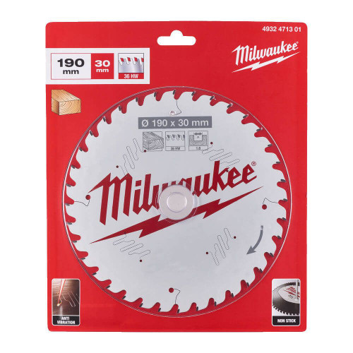 MILWAUKEE 190MM CIRCULAR SAW BLADE 4932471301 | toolforce.ie